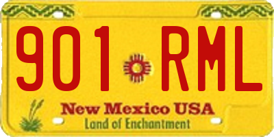 NM license plate 901RML