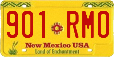 NM license plate 901RMO