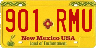 NM license plate 901RMU