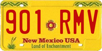 NM license plate 901RMV