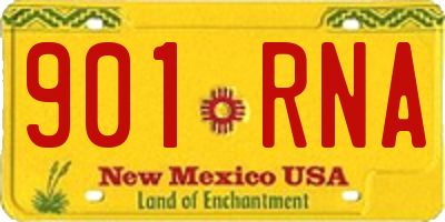 NM license plate 901RNA