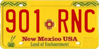 NM license plate 901RNC