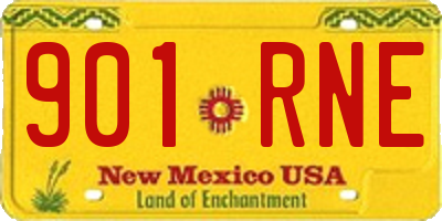 NM license plate 901RNE