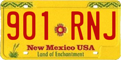 NM license plate 901RNJ