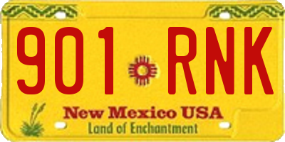 NM license plate 901RNK