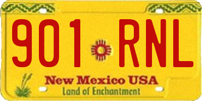 NM license plate 901RNL