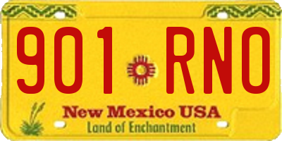 NM license plate 901RNO