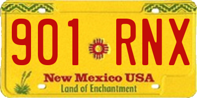 NM license plate 901RNX