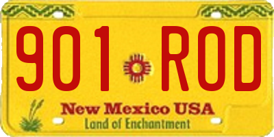 NM license plate 901ROD