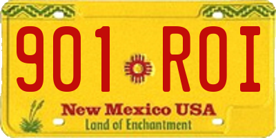 NM license plate 901ROI