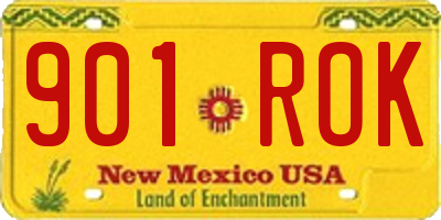 NM license plate 901ROK