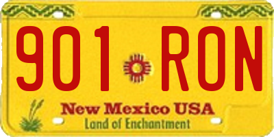 NM license plate 901RON