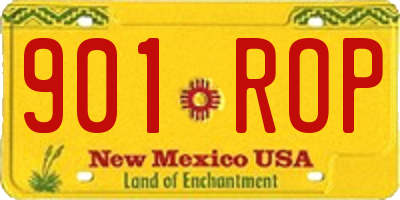 NM license plate 901ROP