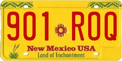 NM license plate 901ROQ