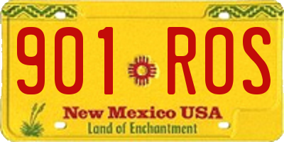 NM license plate 901ROS
