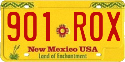 NM license plate 901ROX