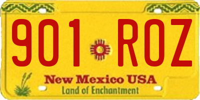 NM license plate 901ROZ