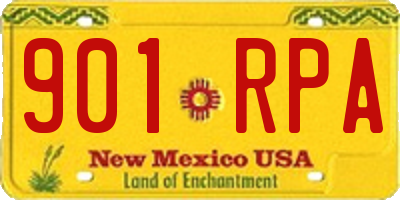 NM license plate 901RPA