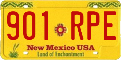 NM license plate 901RPE