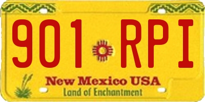 NM license plate 901RPI