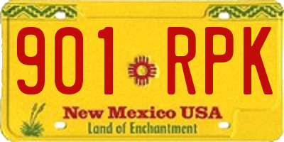 NM license plate 901RPK