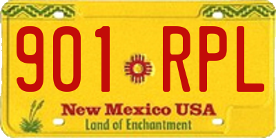 NM license plate 901RPL