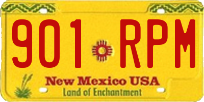 NM license plate 901RPM