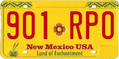 NM license plate 901RPO