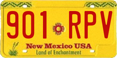 NM license plate 901RPV