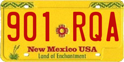 NM license plate 901RQA