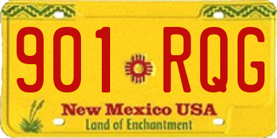 NM license plate 901RQG