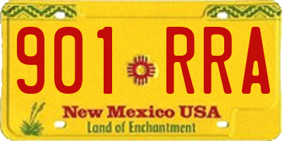 NM license plate 901RRA