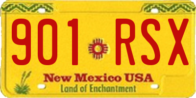 NM license plate 901RSX