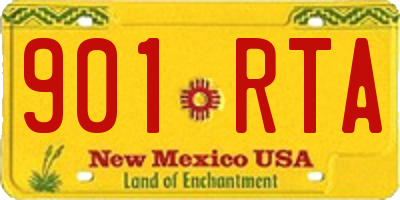 NM license plate 901RTA