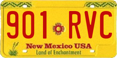 NM license plate 901RVC