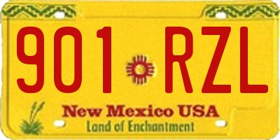 NM license plate 901RZL