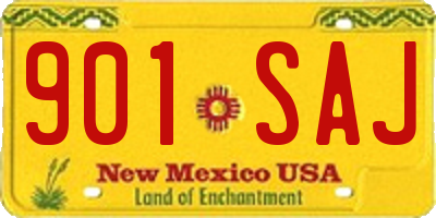 NM license plate 901SAJ
