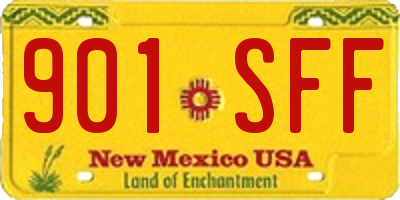NM license plate 901SFF