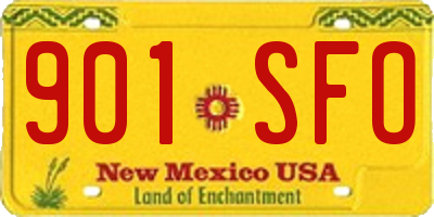 NM license plate 901SFO