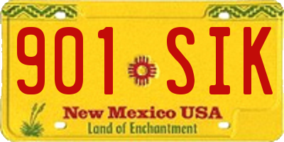 NM license plate 901SIK