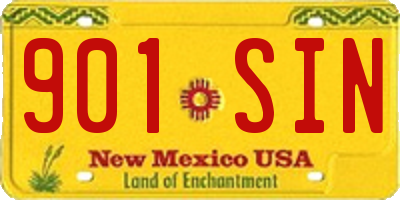 NM license plate 901SIN