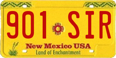 NM license plate 901SIR