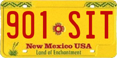 NM license plate 901SIT