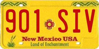 NM license plate 901SIV