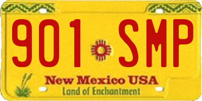 NM license plate 901SMP