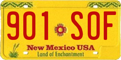 NM license plate 901SOF