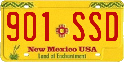 NM license plate 901SSD