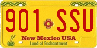 NM license plate 901SSU