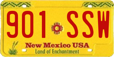 NM license plate 901SSW