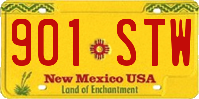 NM license plate 901STW